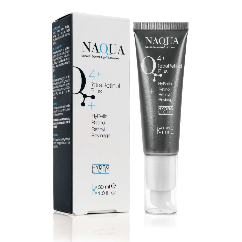 Q4+ TetraRetinol Plus + HyRetin, Retinol, Retinyl, Revinage 30ml - NAQUA