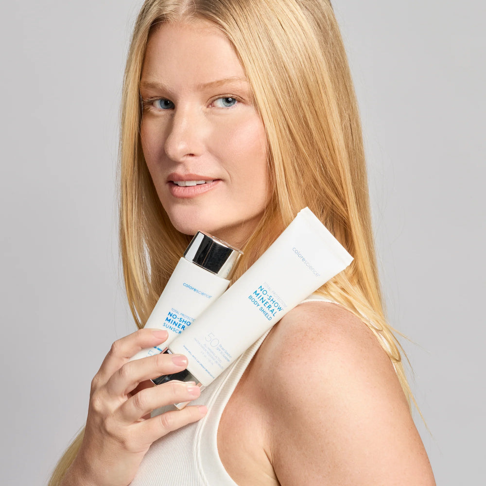 No-Show Mineral Body Shield SPF 50 Colorescience aplicado en la piel