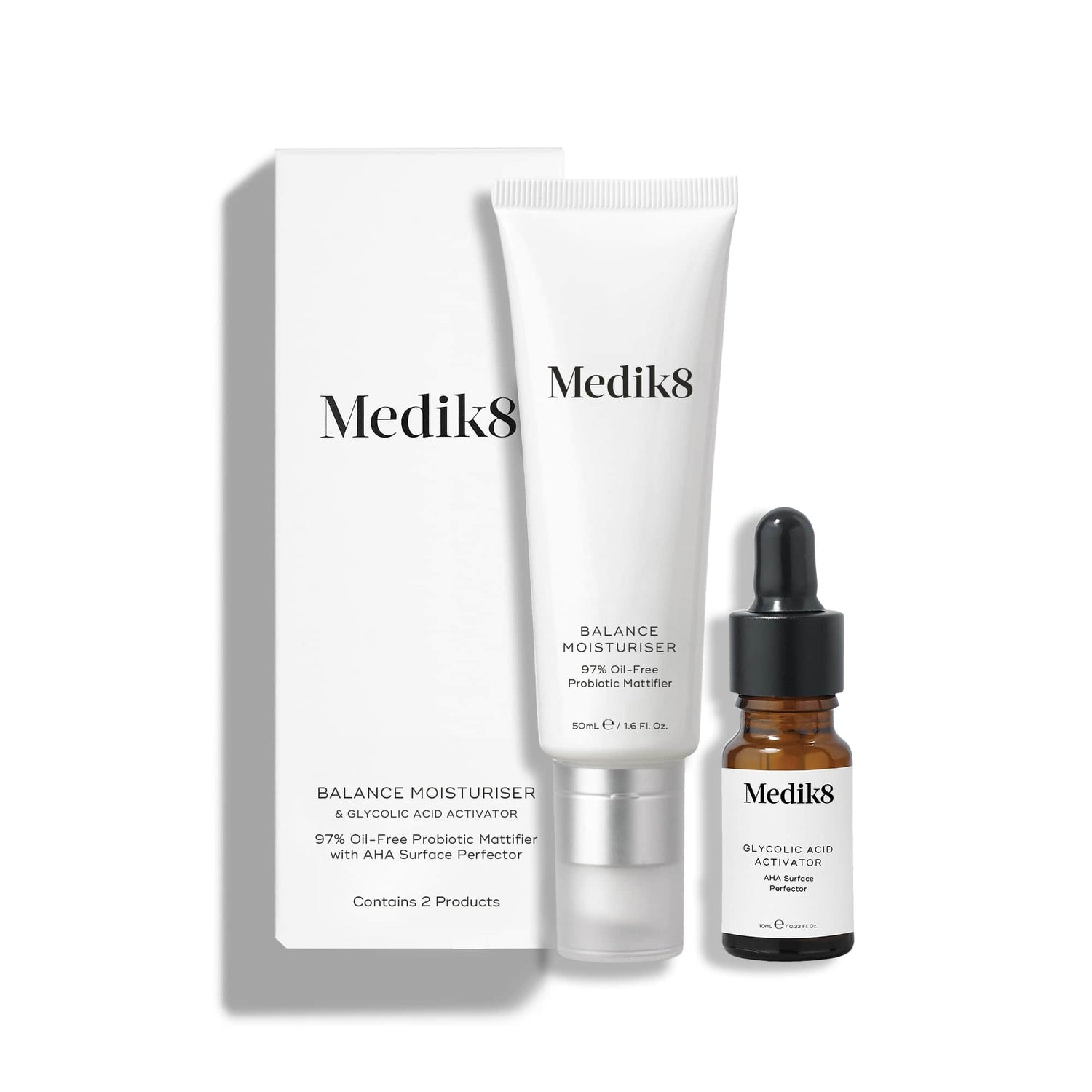 Balance Moisturiser With Glycolic Acid Activator — Medik8