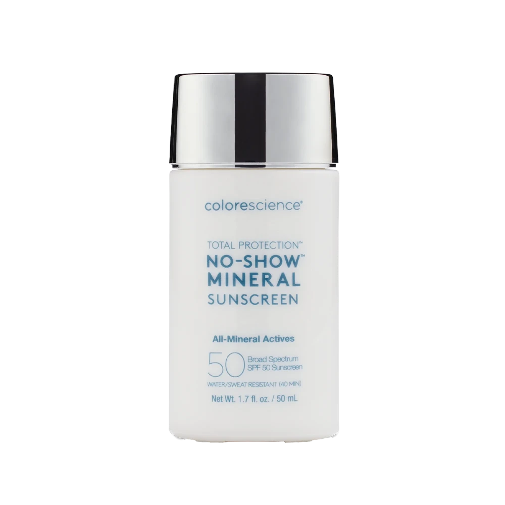 Colorescience - No-Show™ Mineral Sunscreen SPF 50 - Fluido solar mineral transparente, 50ml