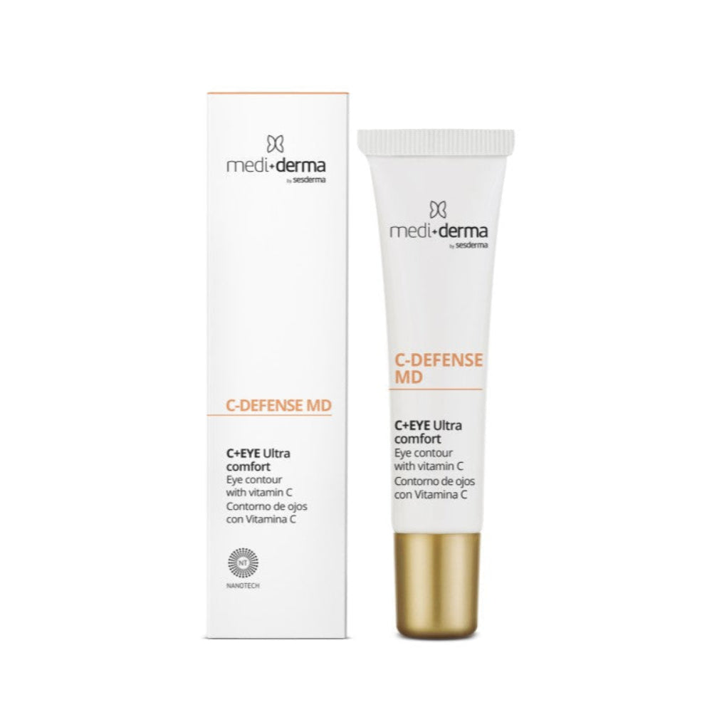 MEDIDERMA C-DEFENSE MD C+ EYE Ultra comfort, Contorno de ojos con vitamina C, 15 ml