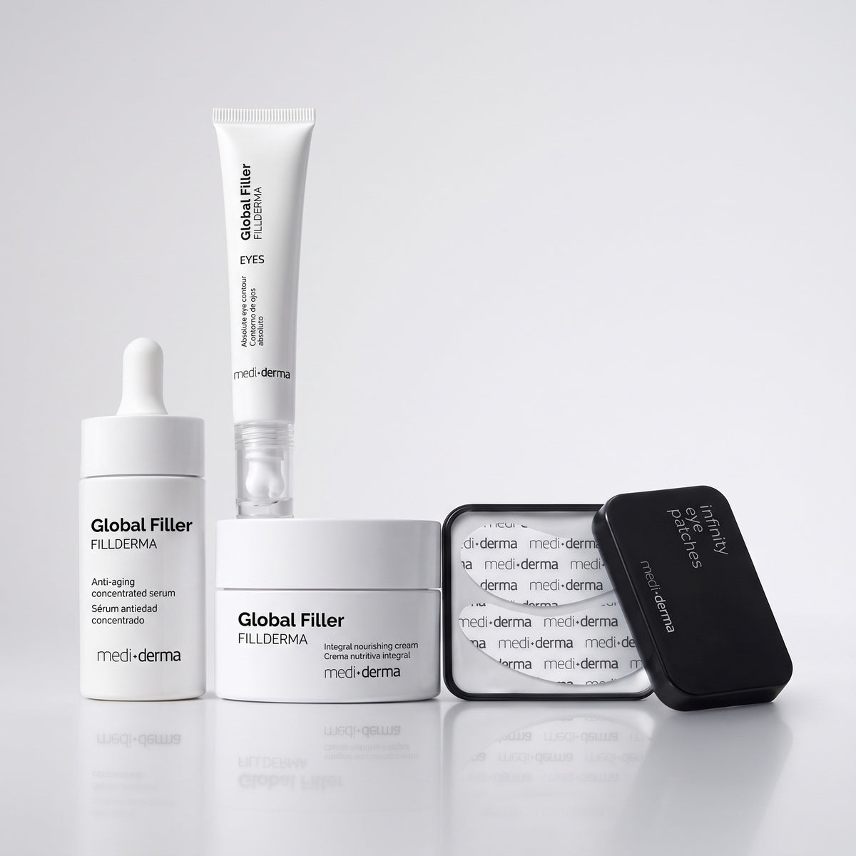 Global Filler Set FILLDERMA Mediderma — sérum, contorno de ojos, crema y parches Infinity