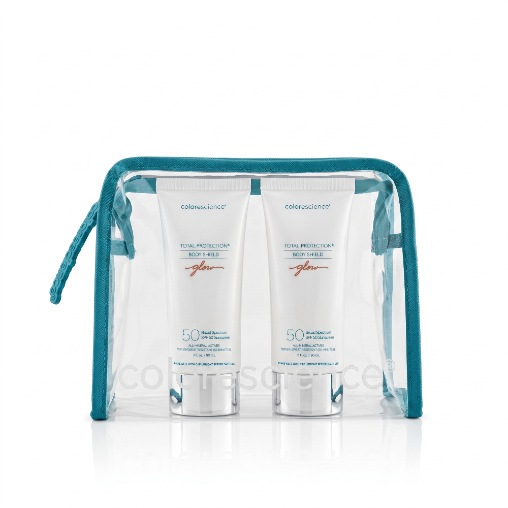 Set 1+1 Body Shield Glow SPF 50 Colorescience con neceser
