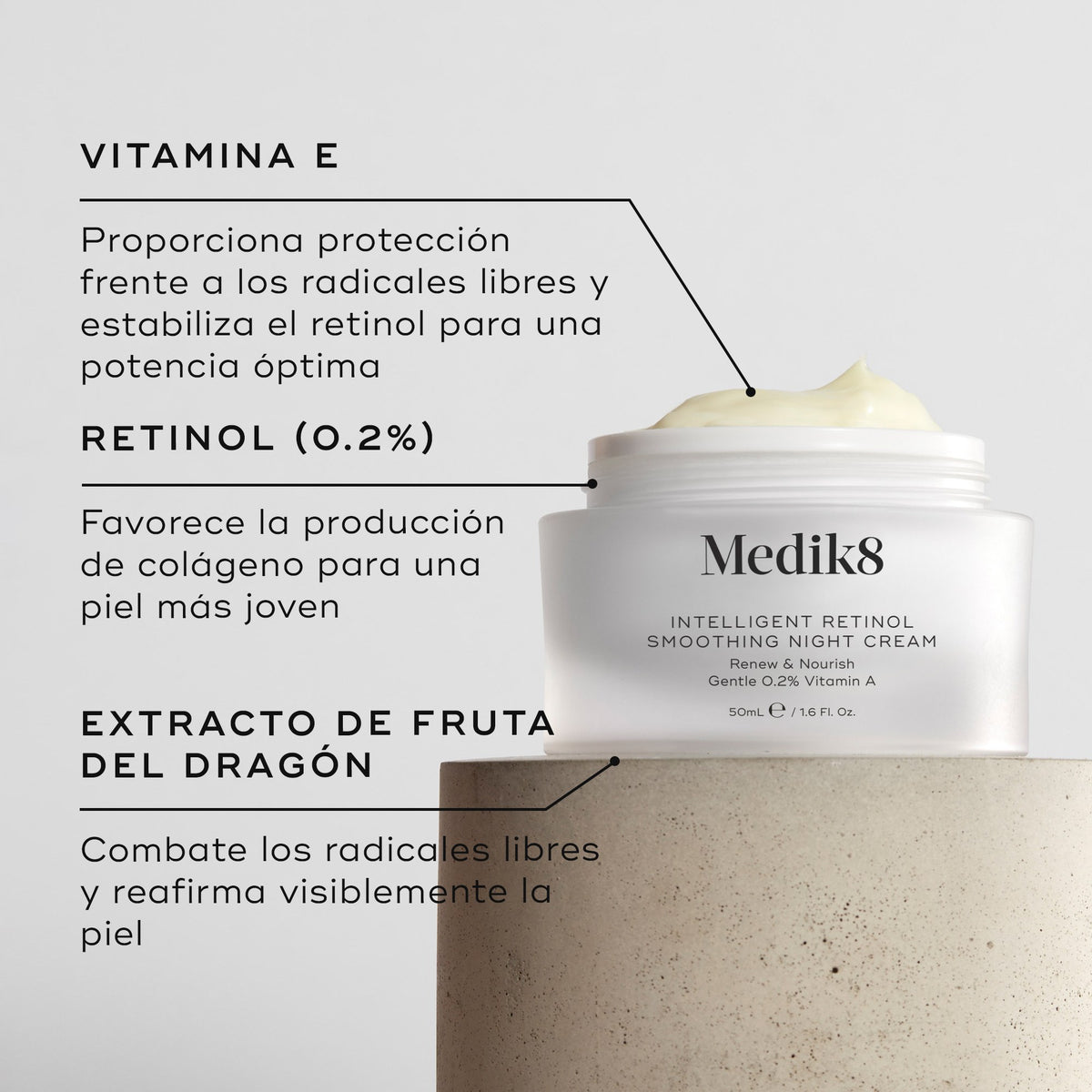 Intelligent Retinol Smoothing Night Cream 50ml Medik8 — imagen 4