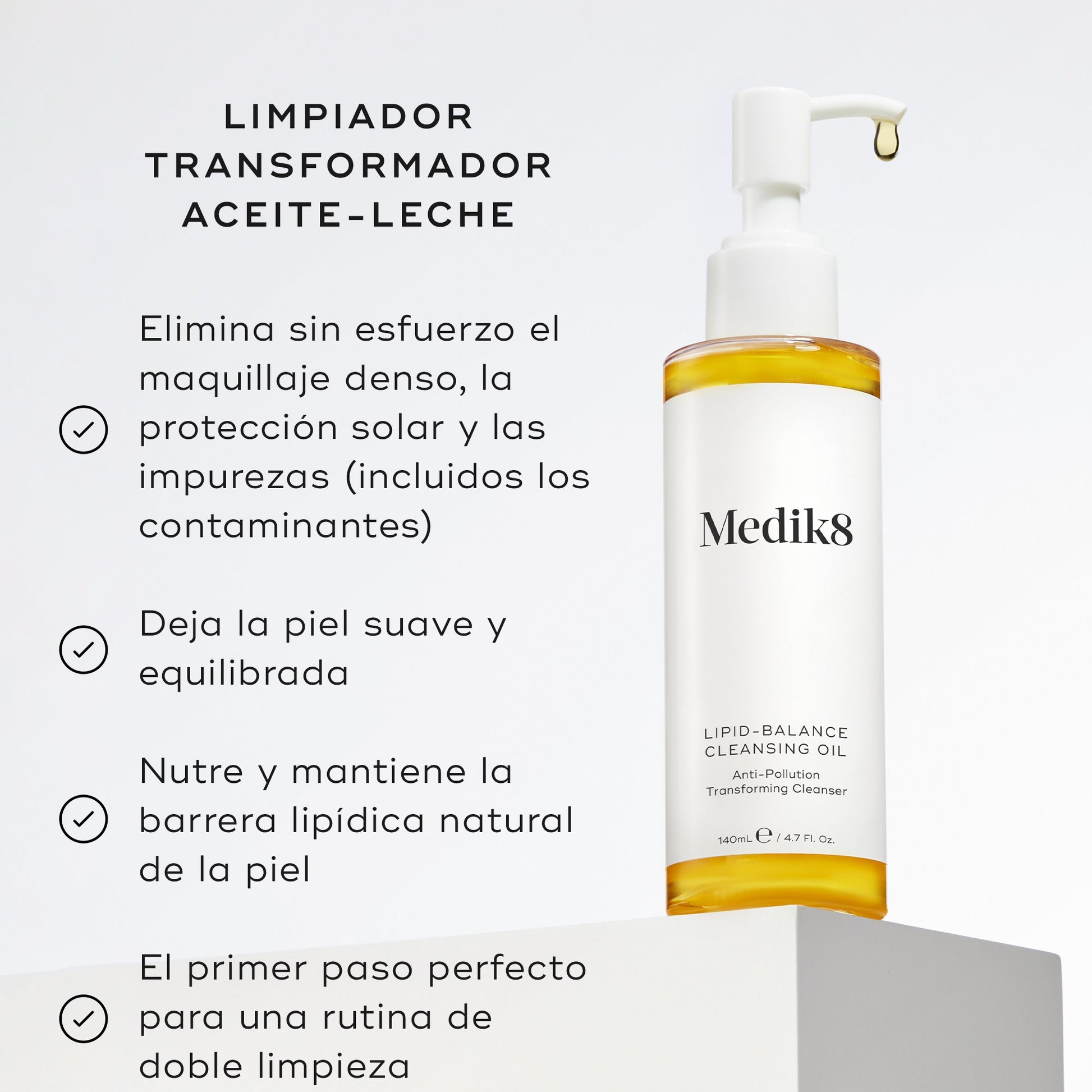 Lipid Balance Cleansing Oil 140ml Medik8 — imagen 3