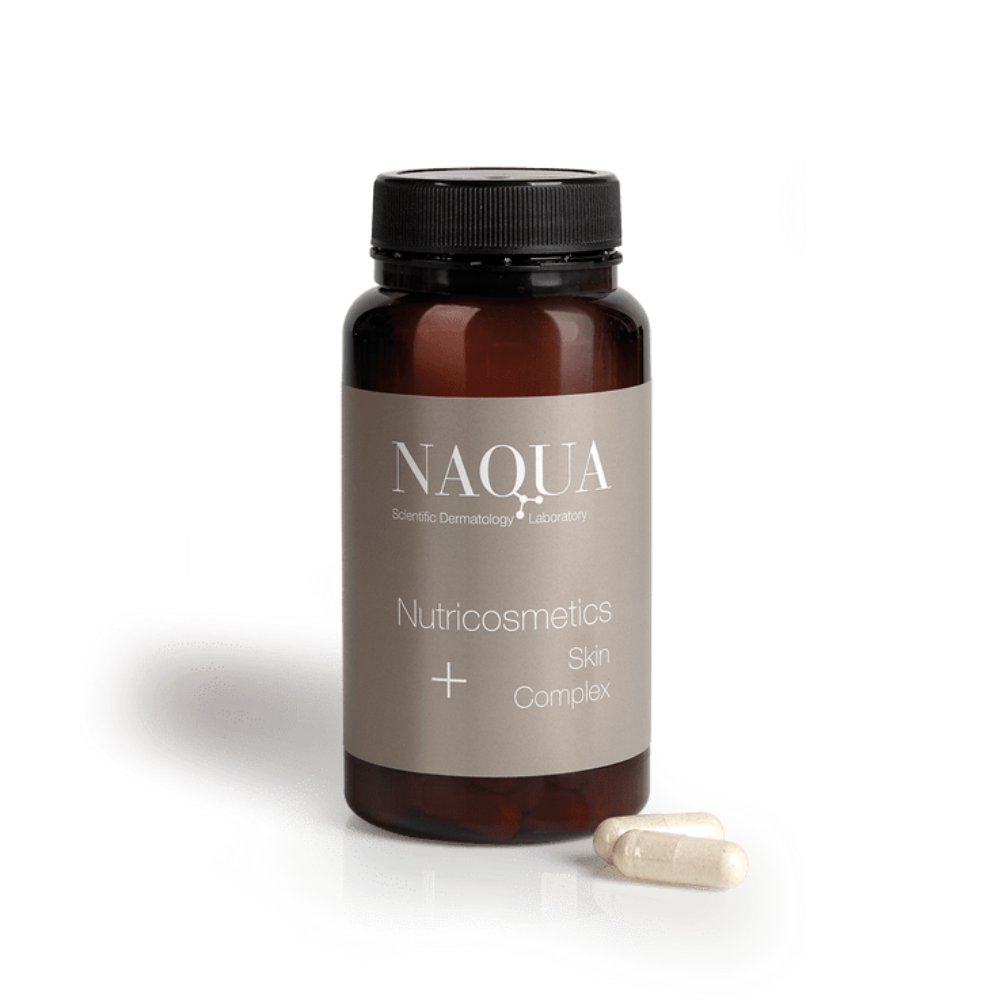 Nutricosmetics Skin Complex + Colageno, Hyal, Elastina NAQUA 60cap. (vista 2)