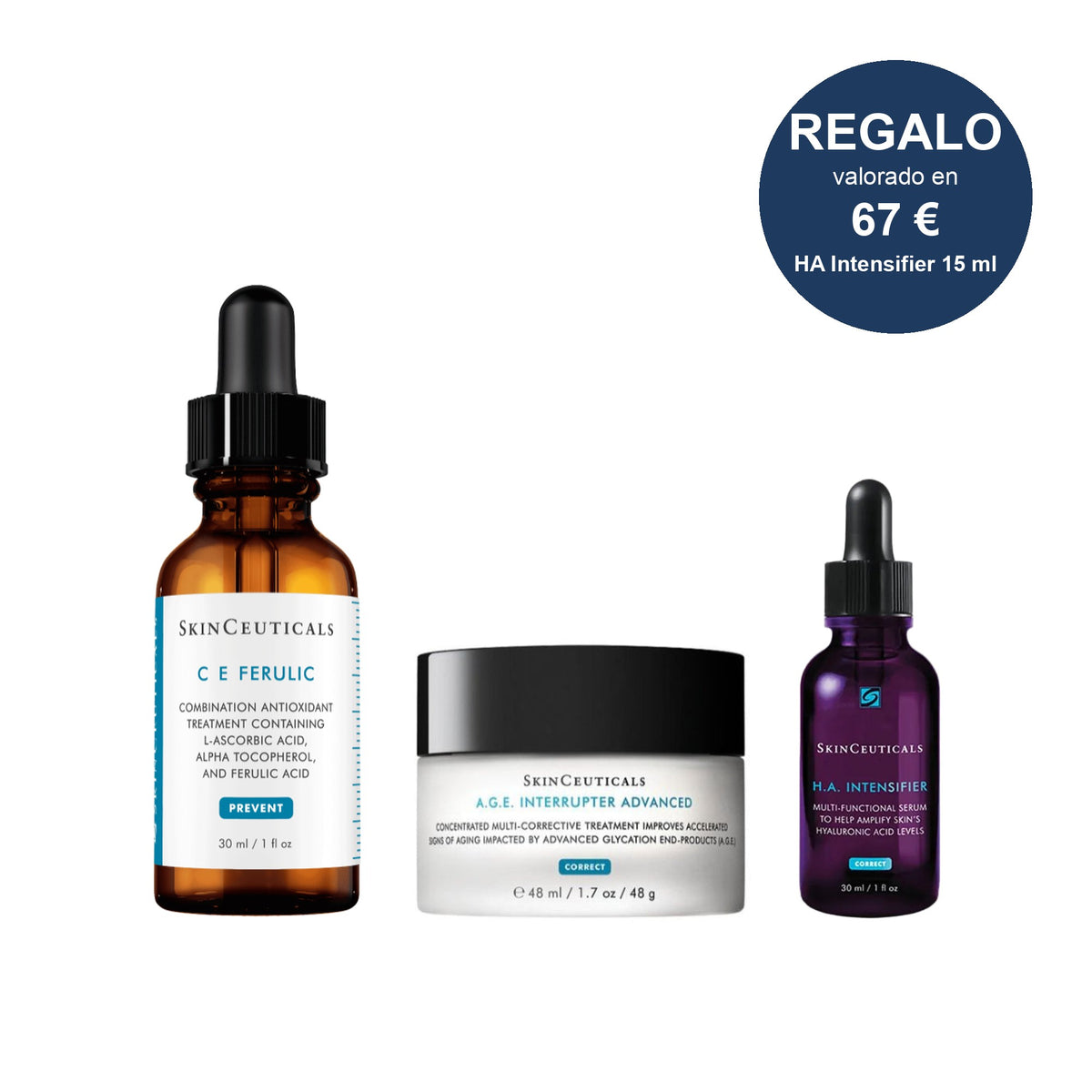 Pack C E Ferulic + A.G.E. Interrupter Advanced + REGALO HA Intensifier SKINCEUTICALS